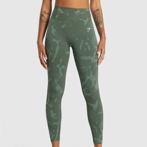 Gymshark Adapt Camo Seamless High Waisted Legging - Savannah Green - Medium
